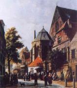 Adrianus Eversen A Dutch Market Scene 3 painting